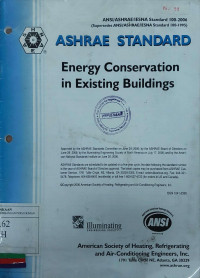 Ashrae Standard: Energy Conservation in Existing Buildings