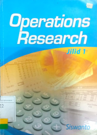 Operations Research, Jilid 1