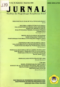 Jurnal Penelitian dan Pengembangan Kesejahteraan Sosial Volume 11 Nomor 03, September-Desember 2006