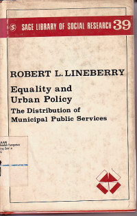 Equality and urban policy, the distribution of municipal public services