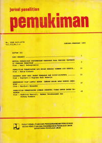 Jurnal Penelitian Permukiman Volume 8 Nomor 1-2 Januari-Pebruari 1992