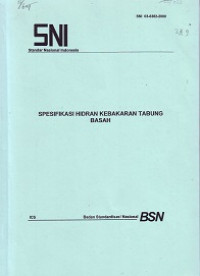 SNI 03-6382-2000: Spesifikasi Hidran Kebakaran Tabung Basah
