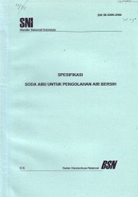 SNI 06-6396-2000: Spesifikasi Soda Abu untuk Pengolahan Air Bersih